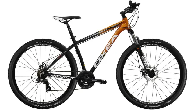 Tomaselli Bicicleta rod 29 OXEA RIDDICH. Cuadro aluminio. 21 velocidades. Frenos a disco. Accesorios Shimano. (N° de cuadro: JY25119741) Talle: M. Color: Negro degrade naranja.