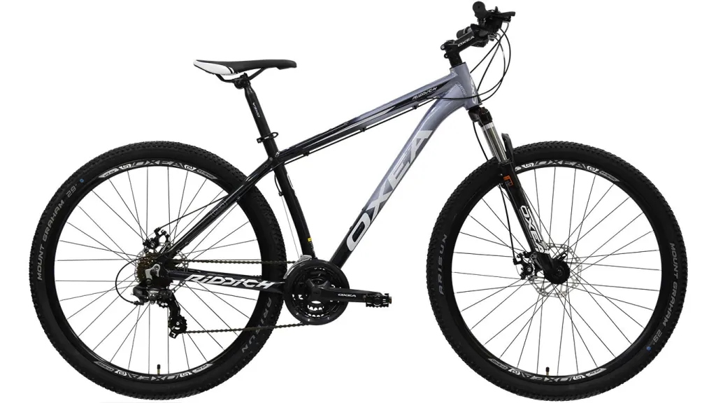 Tomaselli Bicicleta rodado 29 OXEA 21 velocidades. Riddich. Cuadro de aluminio. Accesorios mecanicos Shimano. Frenos a disco. ( N° de cuadro: SFT24L12980) Talle:M. Color: Negro degrade plata..